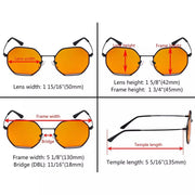 eyekeeper.com Polygon Design Blue Light Blocking Eyeglasses LX19026-BB98 Eyeglasses White Smoke Black Silver / without magnification,Gold Red / without magnification