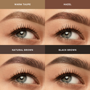 Rude Cosmetics Ultimate Brow Artist Brow Mascara Eyebrows Rosy Brown Warm Taupe,Hazel,Natural Brown,Black Brown