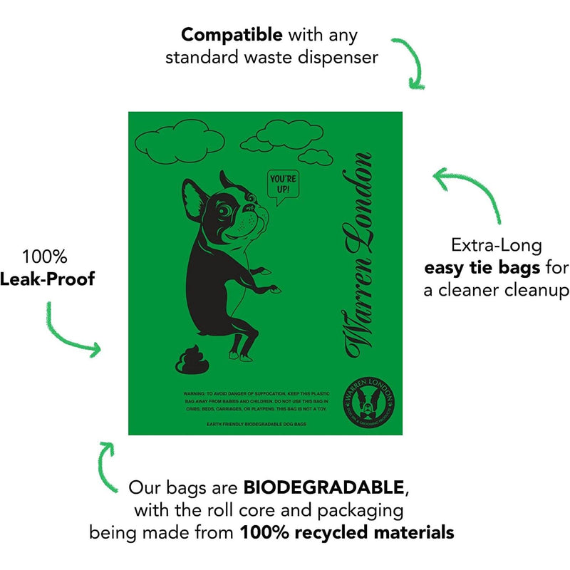 Warren London Warren London Dog Poop Bags Pet Supplies White Smoke 18 Rolls - 270 Bags,8 Rolls - 120 Bags