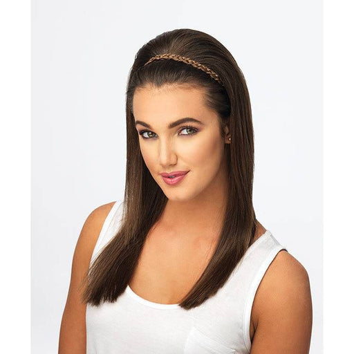 VIP Extensions Hairdo Pop Double Braid Headband Hair Accessories White Smoke R2 Ebony