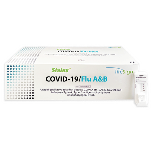 lifeSing POCT TYFAST FLU A/B&C19 RAPID Medical Tests Lavender
