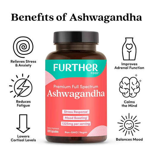 Further Food Premium Ashwagandha Eastern Remedies Salmon 1 Pack,2 Pack,3 Pack