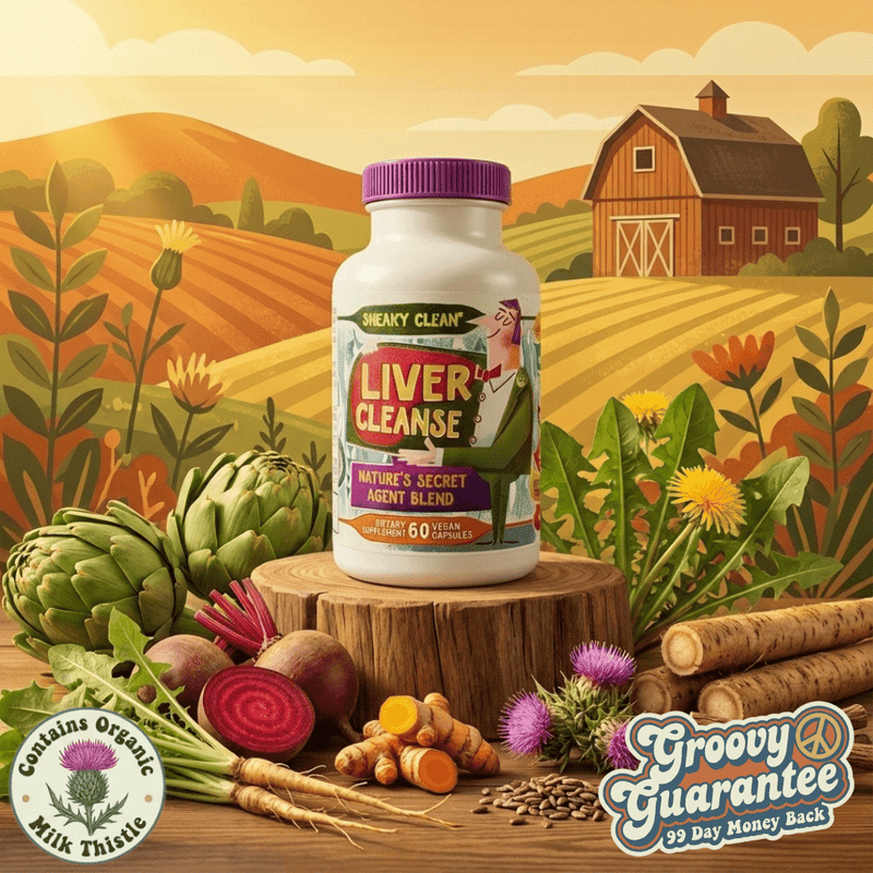 Hippie Farms Premium Liver Cleanse & Reset - Liver Detox, Bile Stimulation, Enzyme Support (AST/ALT) Vitamins & Supplements Sandy Brown