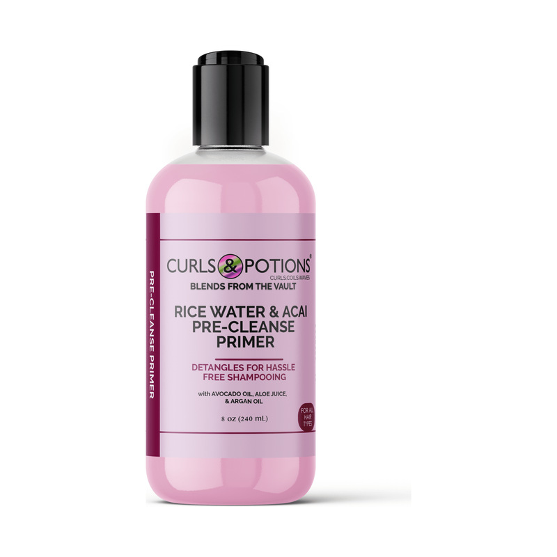 Curls & Potions Blends: Rice Water & Acai Pre-Cleanse Primer Conditioner Thistle