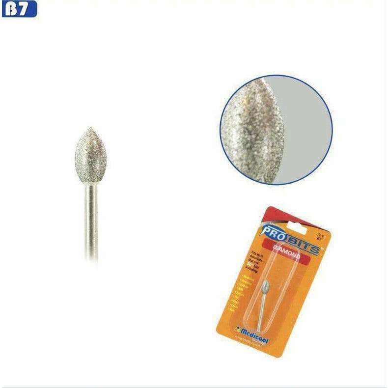 VIP Extensions Medicool Pro Bits Pedicure Nail Care White Smoke DIAMOND BIT (MEDIUM)