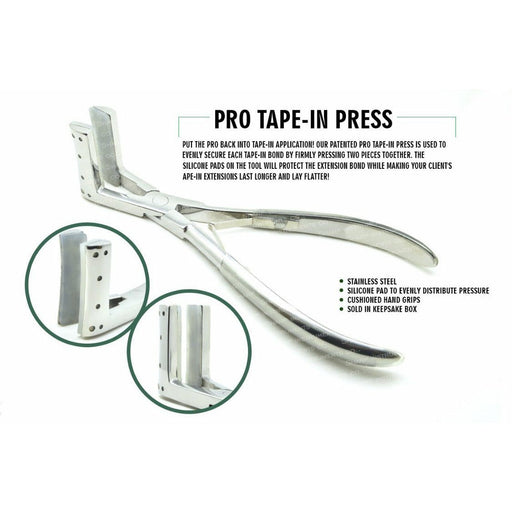 VIP Extensions Pro Tape Extensions Press Plier Hair Tools White Smoke