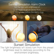 SmartPursue™ Wake Up Sunrise Simulation Alarm Clock Alarm Clocks White Smoke