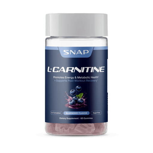 Snap Supplements L-Carnitine Sugar-Free Blueberry Gummies Gray