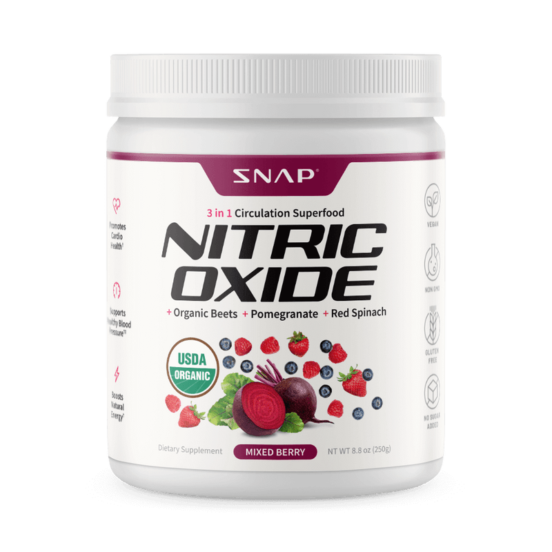 Snap Supplements Nitric Oxide Organic Beets - Mixed Berry Flavor White Smoke
