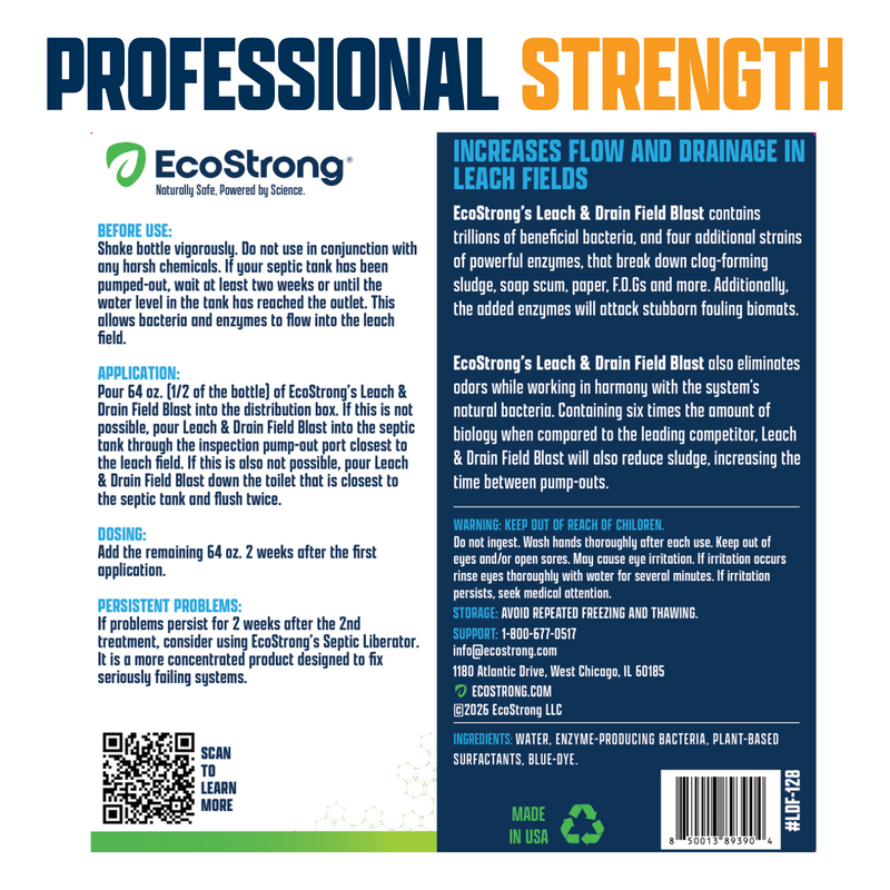 EcoStrong Leach and Drain Field Blast Drain & Septic > Septic System Problems White Smoke 1 Gal Jug,64 oz Bottle