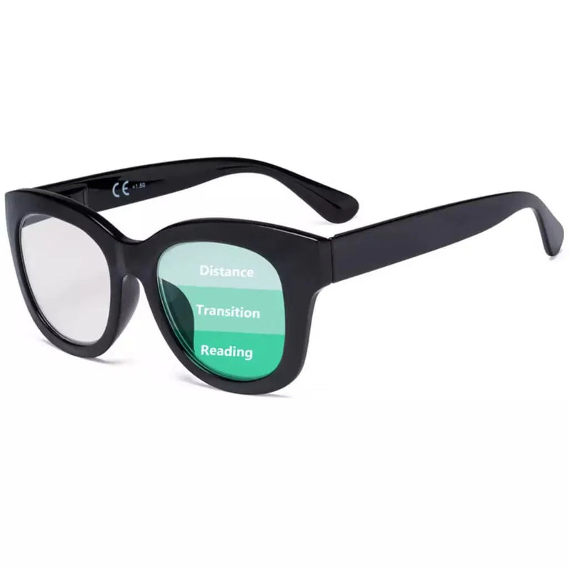 eyekeeper.com Progressive Readers Thick Multifocus Reading Glasses MTR1555 Eyeglasses White Smoke Black / +1.00,Black / +1.25,Black / +1.50,Black / +1.75,Black / +3.00,Black / +3.50