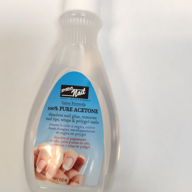 VIP Extensions Pronail Pure Acetone, 4 oz Nail Polish Remover Light Gray