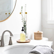 Whispering Willow Eucalyptus & Mint Natural Hand Soap in a Glass Bottle Liquid Soap Light Gray
