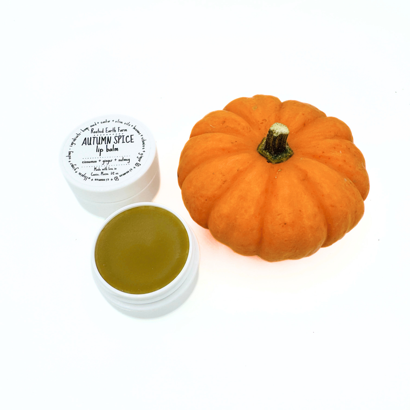 Rooted Earth Farm + Apothecary Autumn Spice Lip Balm Lip Balms + Tints White Smoke