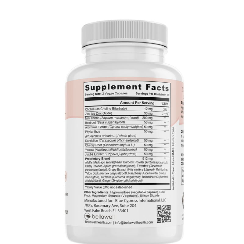 Bellawell Health Pure Liver Cleanse - Bellawell Detox+ Capsules Light Gray