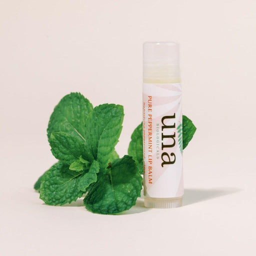 Una Biologicals® Peppermint Organic Lip Balm | Face Care | Una Biologicals Skin Care Lip Balm Antique White