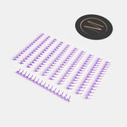 Mega Lash Academy Purple 5D Rapid Promade Fans - 600 Fans Promade Fans White Smoke 0.07 / CC / Mixed 8-9-10-11 mm,0.07 / CC / Mixed 12-13-14-15 mm