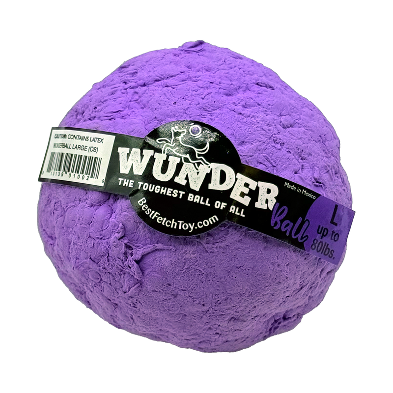 WACKYstore WUNDERball - Best Fetch Toy Black (LARGE) up to 80 lbs. / Purple