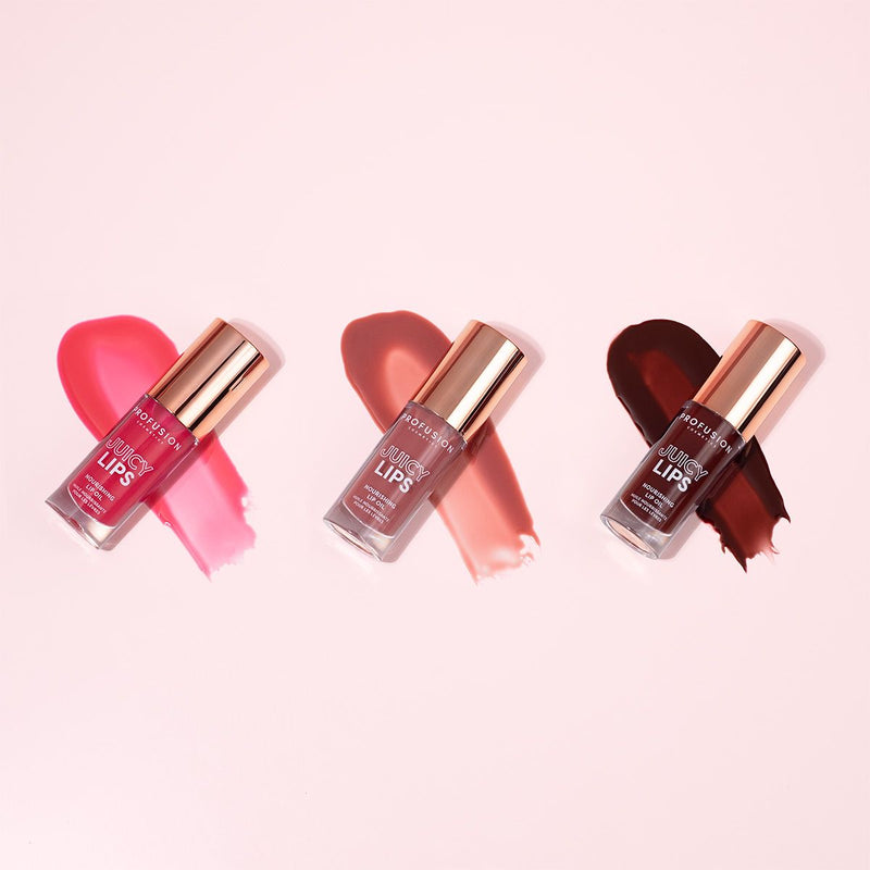 Profusion Cosmetics Juicy Lips Lips Misty Rose Radiant Rose,Wild Watermelon,Black Cherry