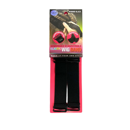 VIP Extensions Qfit Removable & Adjustable Elastic Wig Band  Black Hair Extension Accessories Black