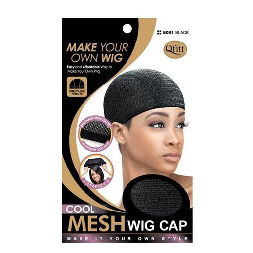 VIP Extensions Qfitt Cool Mesh Wig Cap 5081 Black Hair Accessories Black