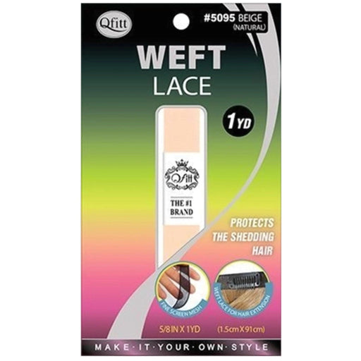 VIP Extensions Qfitt Weft Lace 1 yd #5095 Beige Hair Extension Accessories Black