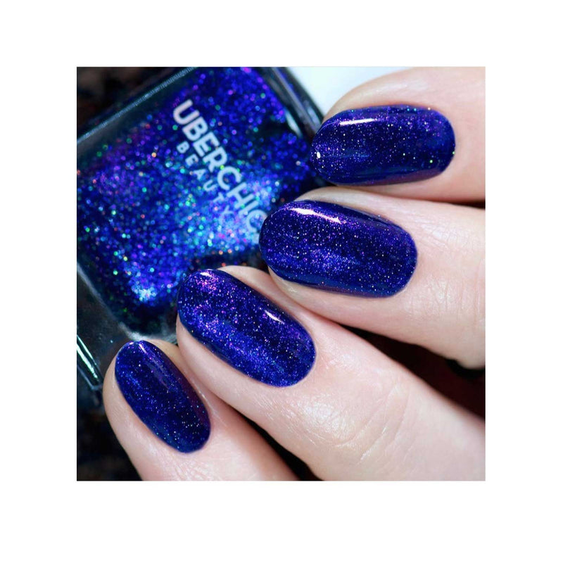 UberChic Beauty Quit Yo Witchin - Holographic Polish Regular Polish Midnight Blue