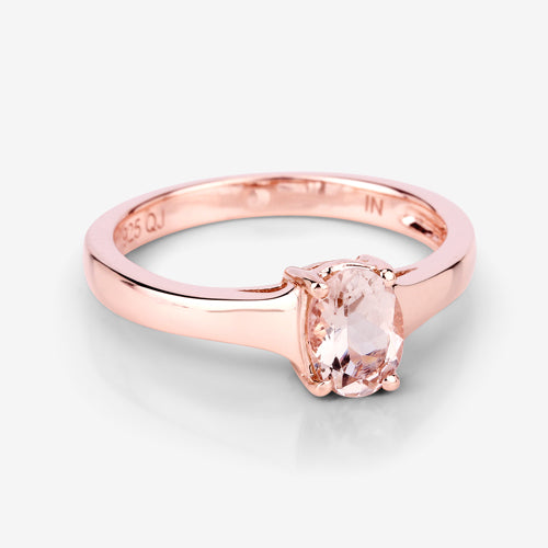 Bids.com 0.70 Carat Genuine Morganite .925 Sterling Silver Ring Rings White Smoke size 5.00,size 6.00,size 7.00,size 8.00,size 9.00,size 6.50