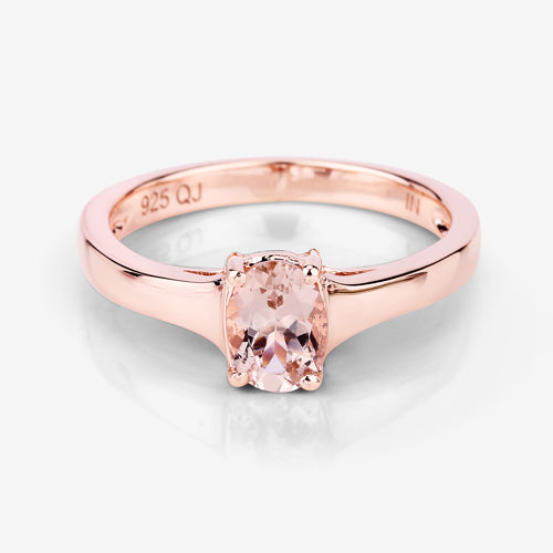 Bids.com 0.70 Carat Genuine Morganite .925 Sterling Silver Ring Rings Lavender size 5.00,size 6.00,size 7.00,size 8.00,size 9.00,size 6.50