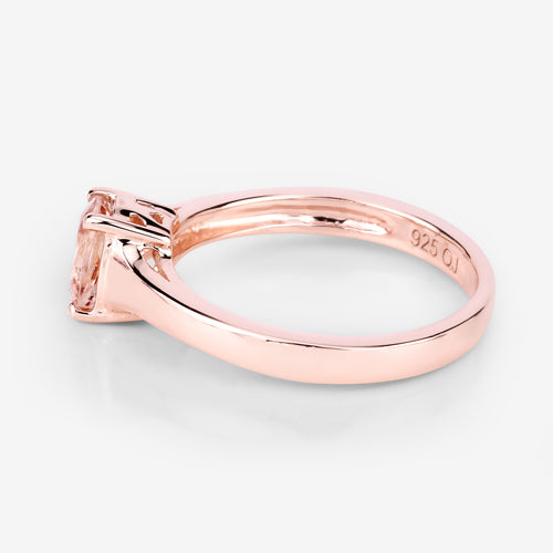 Bids.com 0.70 Carat Genuine Morganite .925 Sterling Silver Ring Rings Lavender size 5.00,size 6.00,size 7.00,size 8.00,size 9.00,size 6.50