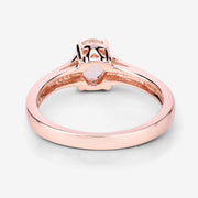 Bids.com 0.70 Carat Genuine Morganite .925 Sterling Silver Ring Rings White Smoke size 5.00,size 6.00,size 7.00,size 8.00,size 9.00,size 6.50