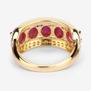 Bids.com 1.74 Carat Genuine Ruby and White Diamond .925 Sterling Silver Ring Rings White Smoke size 8.00,size 6.00,size 7.00,size 9.00,size 5.00,size 10.00