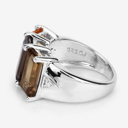 Bids.com 8.17 Carat Genuine Multi Stones .925 Sterling Silver Ring Rings White Smoke size 7.00,size 5.00,size 6.00,size 8.00,size 9.00