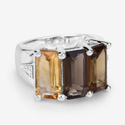 Bids.com 8.17 Carat Genuine Multi Stones .925 Sterling Silver Ring Rings Lavender size 7.00,size 5.00,size 6.00,size 8.00,size 9.00