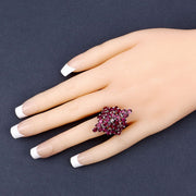 Bids.com 7.52 Carat Genuine Rhodolite .925 Sterling Silver Ring Rings Peach Puff size 7.00,size 9.00,size 6.00,size 8.00,size 10.00,size 5.00