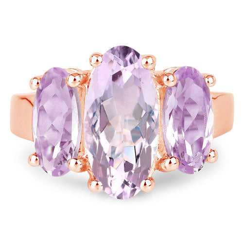 Bids.com 5.44 Carat Genuine Pink Amethyst .925 Sterling Silver Ring Rings White Smoke size 6.00,size 7.00,size 8.00,size 9.00