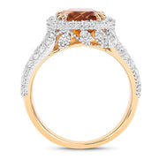 Bids.com 3.71 Carat Genuine Citrine and White Topaz .925 Sterling Silver Ring Rings White Smoke size 7.00,size 6.00,size 8.00,size 9.00,size 5.00,size 10.00