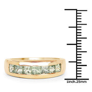Bids.com 14K Yellow Gold Plated 1.26 Carat Genuine Green Sapphire .925 Sterling Silver Ring Rings White Smoke size 5.50,size 7.50,size 6.00,size 7.00,size 8.00,size 9.00
