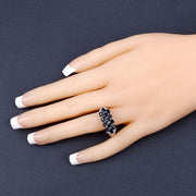 Bids.com 2.60 Carat Genuine Blue Sapphire .925 Sterling Silver Ring Rings Peach Puff size 8.00,size 10.00,size 6.00,size 7.00,size 9.00,size 5.00,size 11.50
