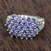 Bids.com 2.03 Carat Genuine Tanzanite .925 Sterling Silver Ring Rings Dark Olive Green size 8.00,size 6.00,size 7.00,size 9.00,size 5.00,size 10.00
