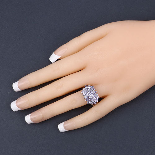 Bids.com 2.03 Carat Genuine Tanzanite .925 Sterling Silver Ring Rings Light Pink size 8.00,size 6.00,size 7.00,size 9.00,size 5.00,size 10.00