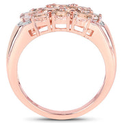 Bids.com 1.50 Carat Genuine Morganite .925 Sterling Silver Ring Rings White Smoke size 7.00,size 6.00,size 8.00,size 9.00,size 5.00