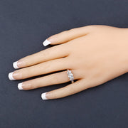 Bids.com 0.95 Carat Genuine Aquamarine and White Diamond .925 Sterling Silver Ring Rings Dark Slate Gray size 5.00,size 6.00,size 7.00,size 8.00,size 9.00