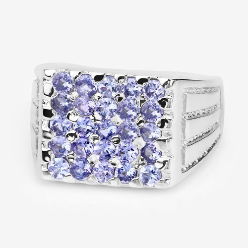 Bids.com 1.75 Carat Genuine Tanzanite .925 Sterling Silver Ring Rings Lavender size 5.00,size 6.00,size 7.00,size 8.00,size 9.00