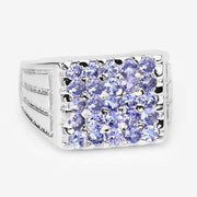 Bids.com 1.75 Carat Genuine Tanzanite .925 Sterling Silver Ring Rings Lavender size 5.00,size 6.00,size 7.00,size 8.00,size 9.00