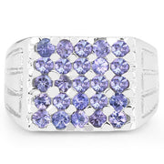 Bids.com 1.75 Carat Genuine Tanzanite .925 Sterling Silver Ring Rings Lavender size 5.00,size 6.00,size 7.00,size 8.00,size 9.00