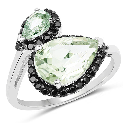 Bids.com 3.42 Carat Genuine Multi Stone .925 Sterling Silver Ring Rings White Smoke size 6.00,size 7.00,size 8.00