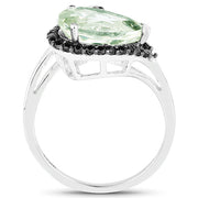 Bids.com 3.42 Carat Genuine Multi Stone .925 Sterling Silver Ring Rings White Smoke size 6.00,size 7.00,size 8.00