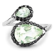 Bids.com 3.42 Carat Genuine Multi Stone .925 Sterling Silver Ring Rings White Smoke size 6.00,size 7.00,size 8.00