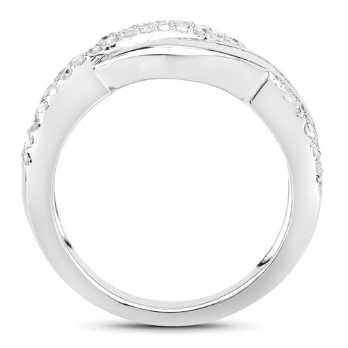 Bids.com 0.47 Carat Genuine White Diamond .925 Sterling Silver Ring Rings White Smoke size 5.00,size 6.00,size 7.00,size 8.00,size 9.00